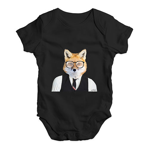 Suited Fox Baby Unisex Baby Grow Bodysuit