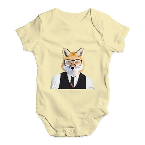 Suited Fox Baby Unisex Baby Grow Bodysuit