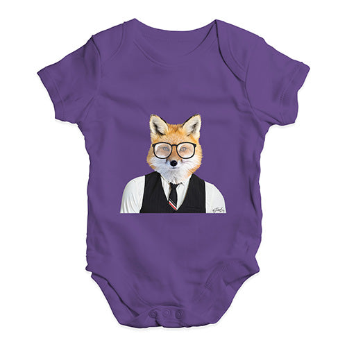 Suited Fox Baby Unisex Baby Grow Bodysuit