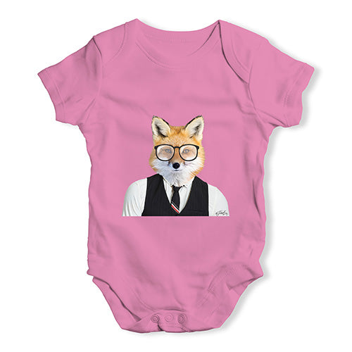 Suited Fox Baby Unisex Baby Grow Bodysuit