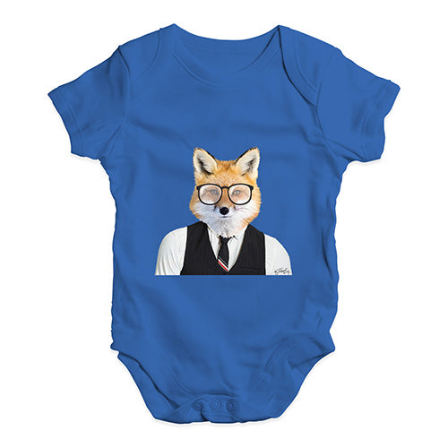 Suited Fox Baby Unisex Baby Grow Bodysuit