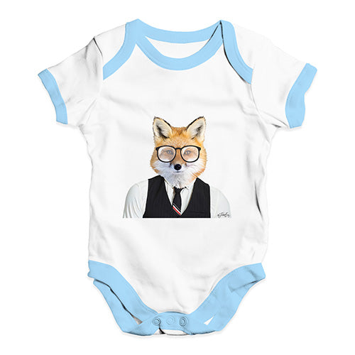 Suited Fox Baby Unisex Baby Grow Bodysuit