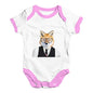 Suited Fox Baby Unisex Baby Grow Bodysuit