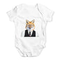 Suited Fox Baby Unisex Baby Grow Bodysuit