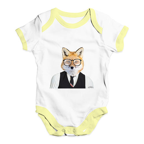 Suited Fox Baby Unisex Baby Grow Bodysuit