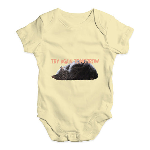 Try Again Tomorrow Cat Baby Unisex Baby Grow Bodysuit