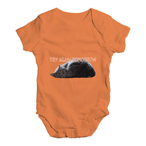 Try Again Tomorrow Cat Baby Unisex Baby Grow Bodysuit