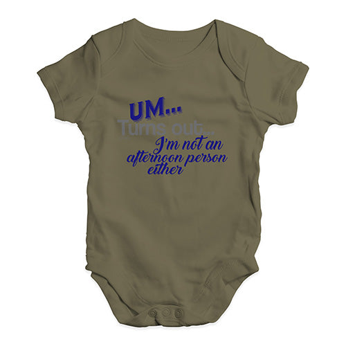 I'm Not An Afternoon Person Baby Unisex Baby Grow Bodysuit