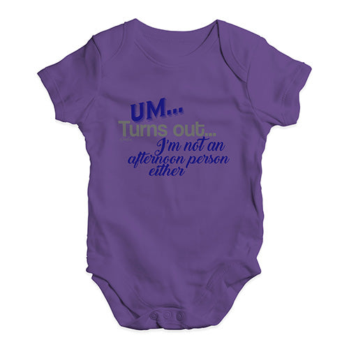 I'm Not An Afternoon Person Baby Unisex Baby Grow Bodysuit