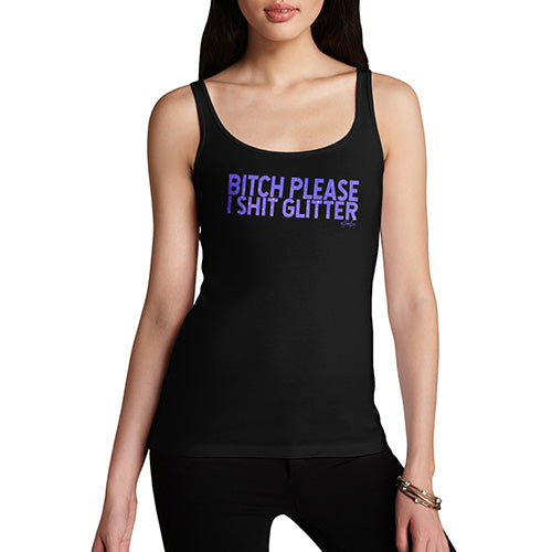 B-tch Please I Sh-t Glitter Women's Tank Top