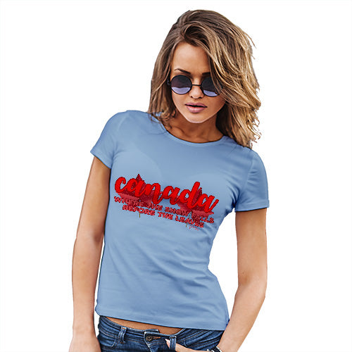 Canada Where The Snow Falls Women's T-Shirt 