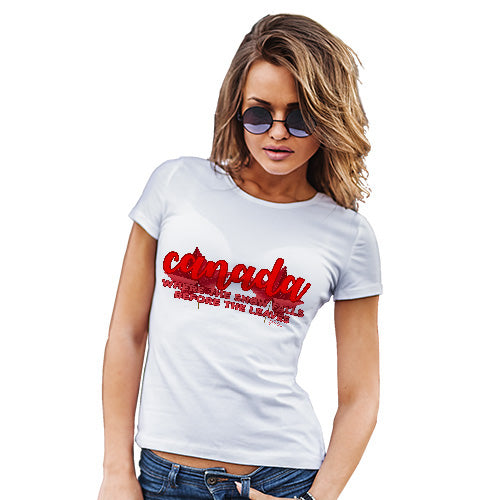 Canada Where The Snow Falls Women's T-Shirt 