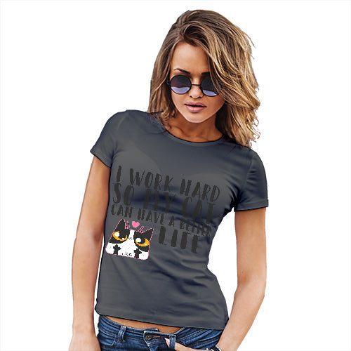 I Work Hard For My Cat Women's T-Shirt 