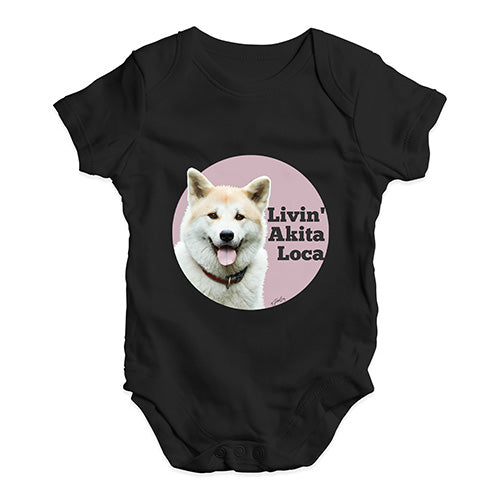 Livin' Akita Loca Baby Unisex Baby Grow Bodysuit