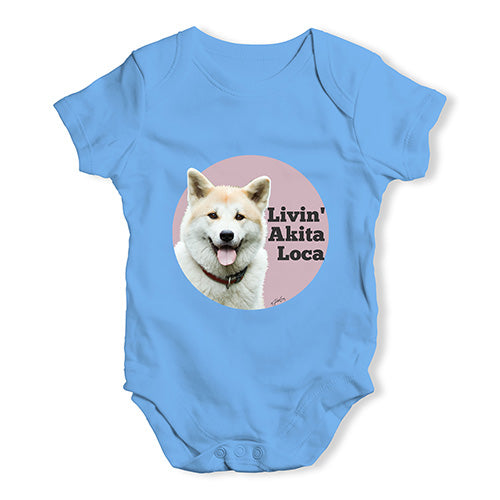 Livin' Akita Loca Baby Unisex Baby Grow Bodysuit