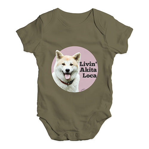 Livin' Akita Loca Baby Unisex Baby Grow Bodysuit