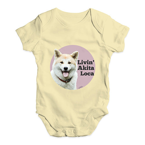 Livin' Akita Loca Baby Unisex Baby Grow Bodysuit