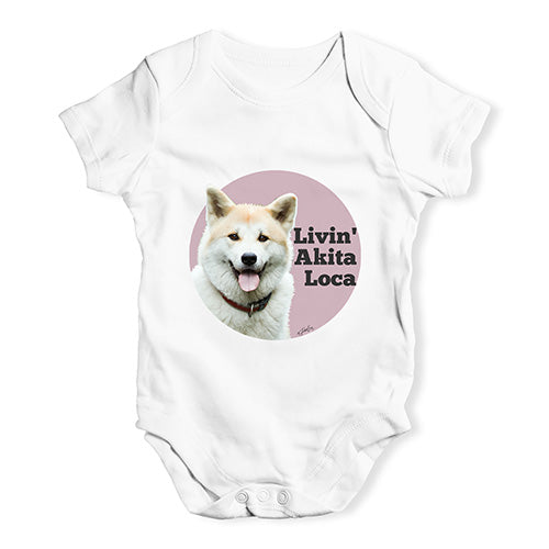 Livin' Akita Loca Baby Unisex Baby Grow Bodysuit