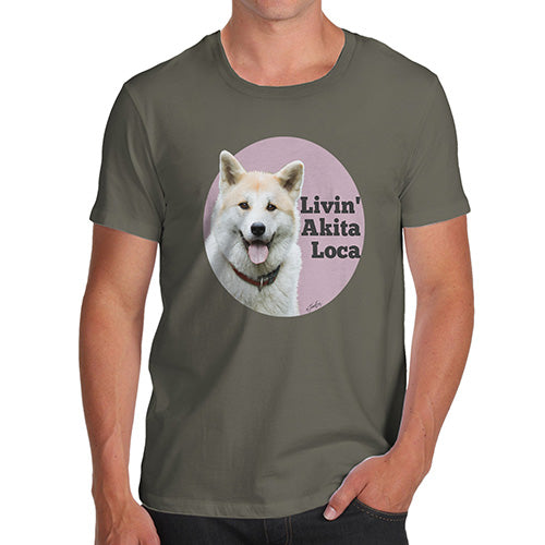 Livin' Akita Loca Men's T-Shirt