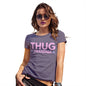 Novelty T Shirt Christmas Thug Grandma Women's T-Shirt Small Plum