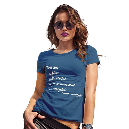 Funny T-Shirts For Women Please Tick Accordingly Women's T-Shirt X-Large Royal Blue