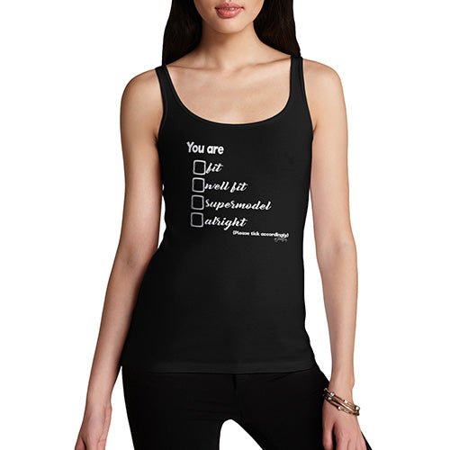 Funny Tank Top For Women Please Tick Accordingly Women's Tank Top Small Black