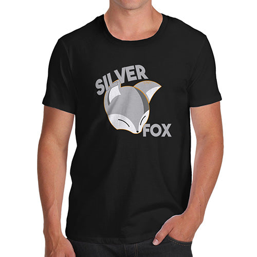 Funny Tshirts For Men Silver Fox Men's T-Shirt Small Black