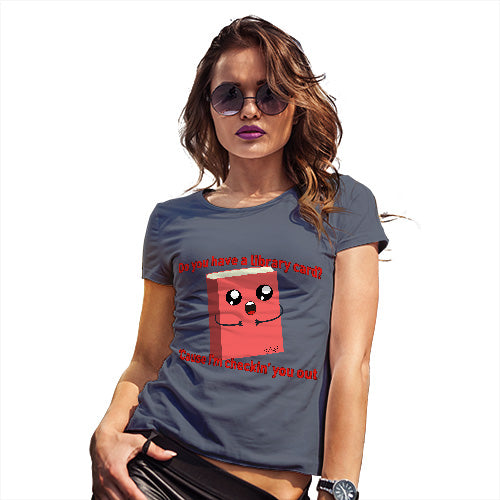 Funny T Shirts Checkin' You Out Women's T-Shirt Small Navy