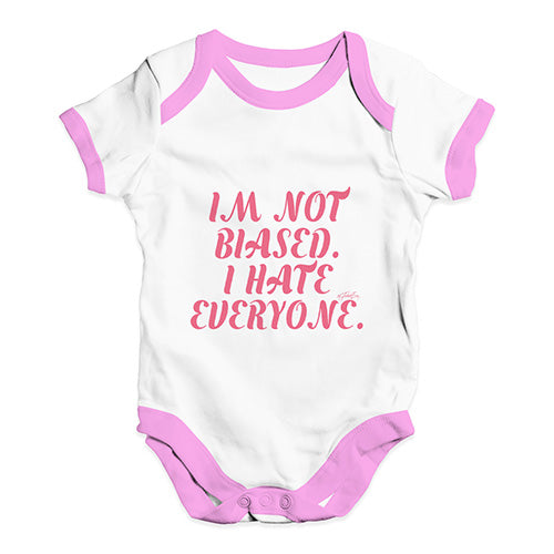 I'm Not Biased I Hate Everyone Baby Unisex Baby Grow Bodysuit