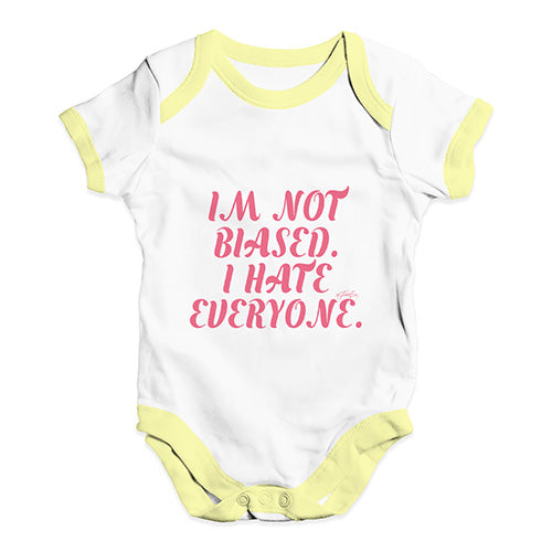 I'm Not Biased I Hate Everyone Baby Unisex Baby Grow Bodysuit