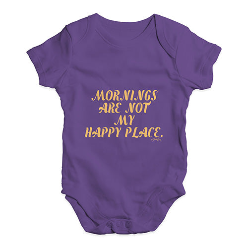 Mornings Are Not My Happy Place Baby Unisex Baby Grow Bodysuit