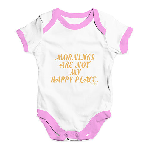 Mornings Are Not My Happy Place Baby Unisex Baby Grow Bodysuit