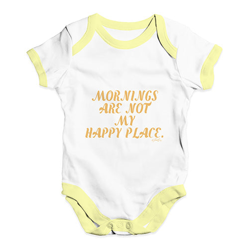 Mornings Are Not My Happy Place Baby Unisex Baby Grow Bodysuit