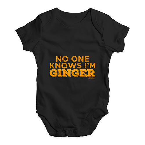 No One Knows I'm Ginger Baby Unisex Baby Grow Bodysuit