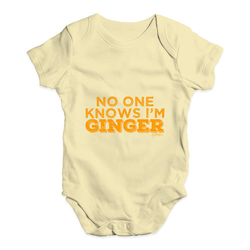 No One Knows I'm Ginger Baby Unisex Baby Grow Bodysuit