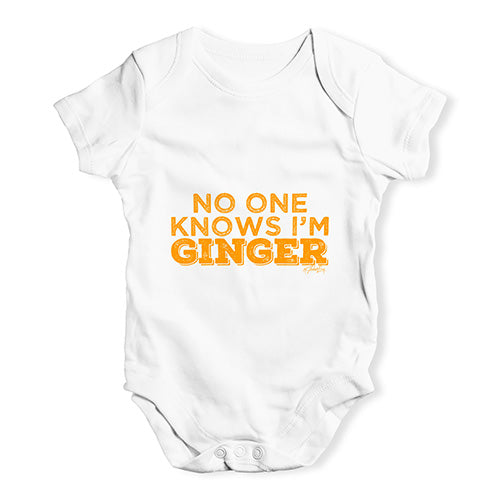 No One Knows I'm Ginger Baby Unisex Baby Grow Bodysuit