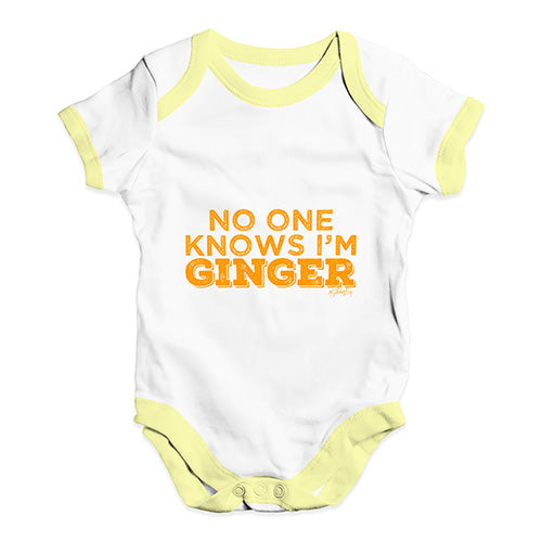 No One Knows I'm Ginger Baby Unisex Baby Grow Bodysuit