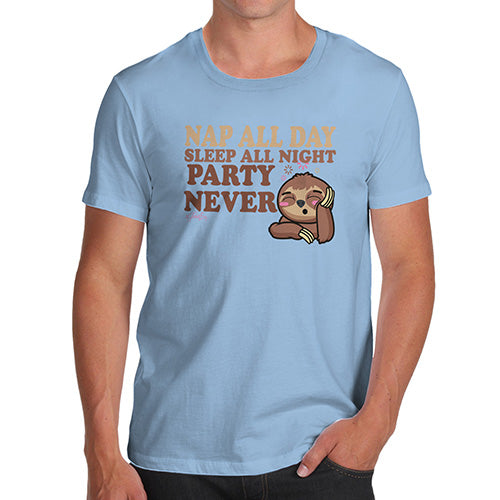 Nap All Day Party Never Men's T-Shirt