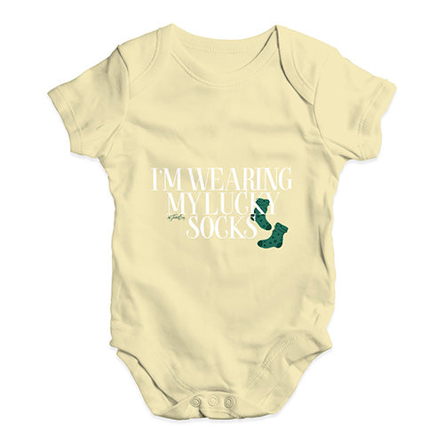 I'm Wearing My Lucky Socks Baby Unisex Baby Grow Bodysuit