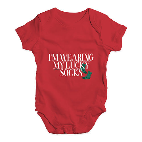 I'm Wearing My Lucky Socks Baby Unisex Baby Grow Bodysuit