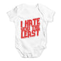 I Hate You The Least Baby Unisex Baby Grow Bodysuit