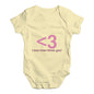 I Heart You <3 Baby Unisex Baby Grow Bodysuit