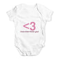 I Heart You <3 Baby Unisex Baby Grow Bodysuit