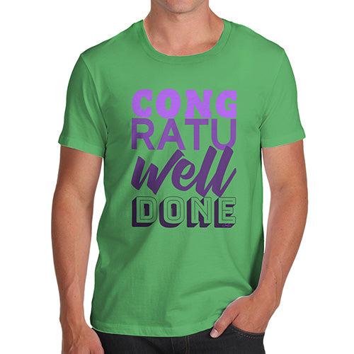 Congratuwelldone Purple Men's T-Shirt