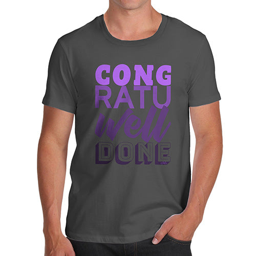 Congratuwelldone Purple Men's T-Shirt