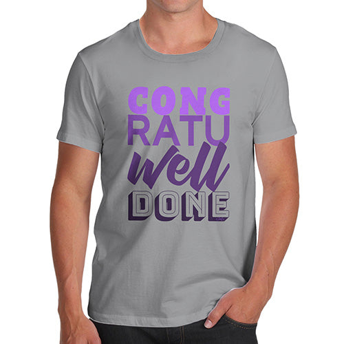 Congratuwelldone Purple Men's T-Shirt