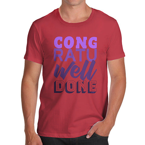 Congratuwelldone Purple Men's T-Shirt