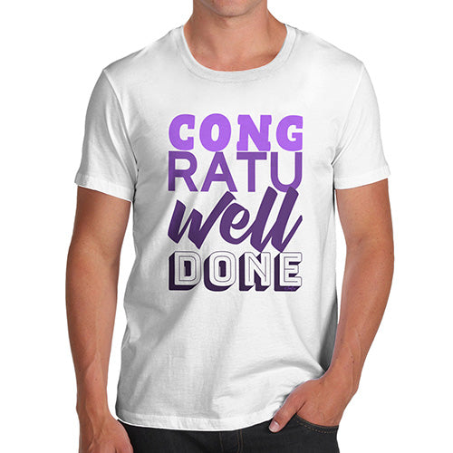 Congratuwelldone Purple Men's T-Shirt