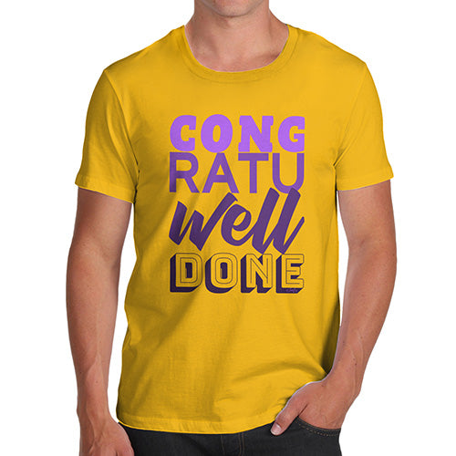 Congratuwelldone Purple Men's T-Shirt