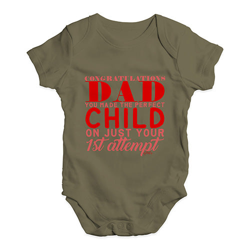 Congratulations Dad You Made The Perfect Child Baby Unisex Baby Grow Bodysuit